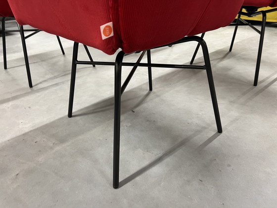 Image 1 of 6x Jess Design Sanne Swivel eetkamerstoelen rood