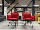 6x Jess Design Sanne Swivel eetkamerstoelen rood