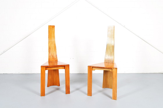 Image 1 of 2x Cherry Pearl Dot Plank Back-stoelen van Robert Williams