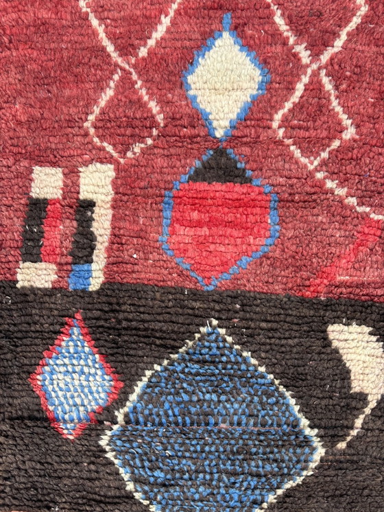 Image 1 of Modern Abstract Berber Marokkaanse Runner Rug