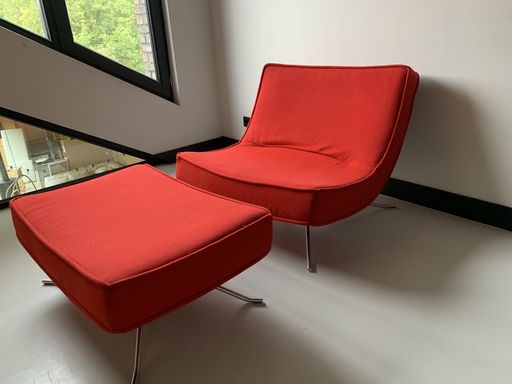 Ligne roset pop louche and ottoman