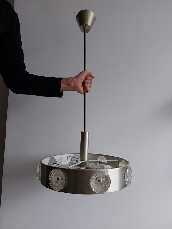 Image 1 of Vintage chrome hanglamp