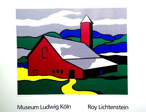 Image 1 of Roy Lichtenstein - Red Barn II 1969 - Museum Ludwig Köln - 0ffsetlithografie