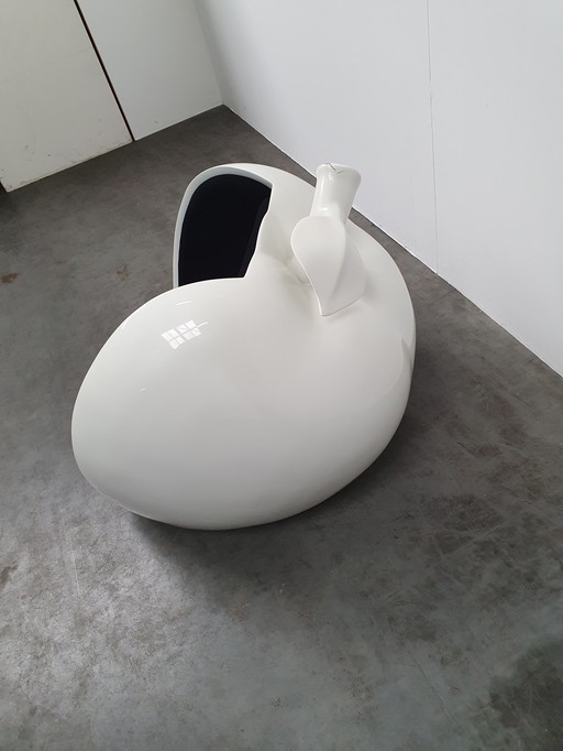 space age fiberglass apple lounge chair