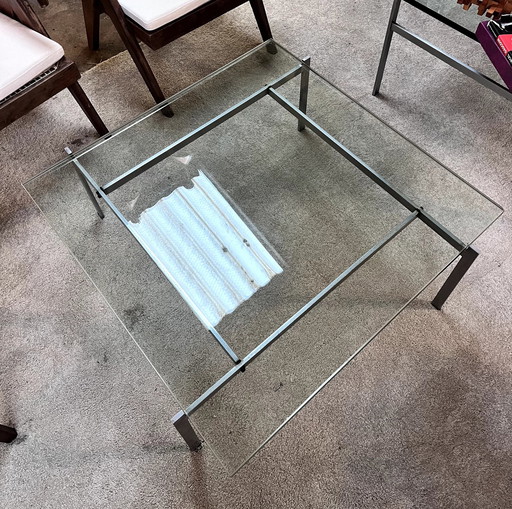 Poul Kjaerholm glazen salontafel, Denemarken 1960