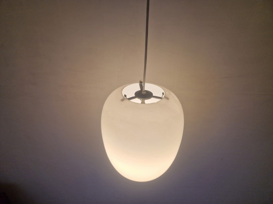 Image 1 of Opaline Vintage Schoollamp Japandi Stijl