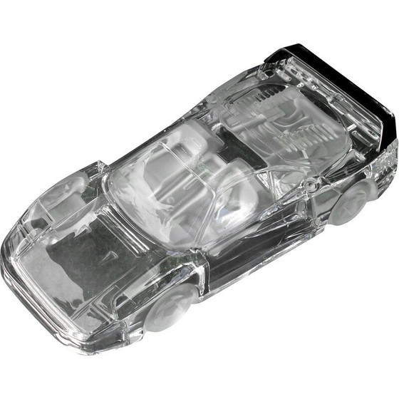 Image 1 of Vintage Ferrari F40 in kristal en roestvrij staal door Arnolfo di Cambio, Italië 1980