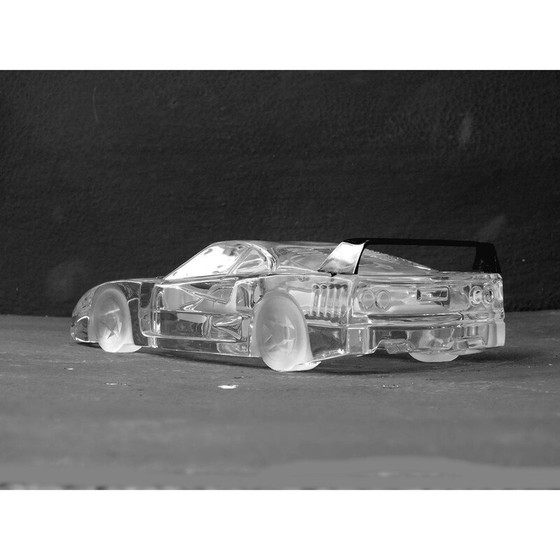 Image 1 of Vintage Ferrari F40 in kristal en roestvrij staal door Arnolfo di Cambio, Italië 1980