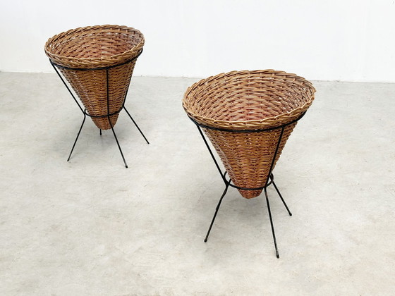 Image 1 of Set van twee rotan manden