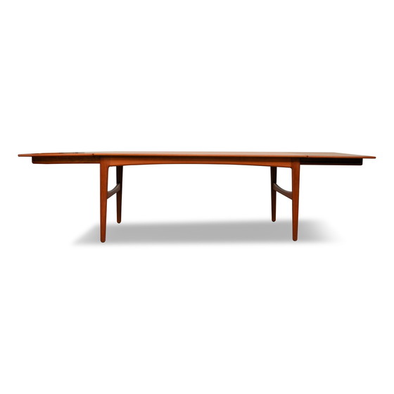 Image 1 of Vintage Deens design Knud Andersen teak uitschuifbare eettafel