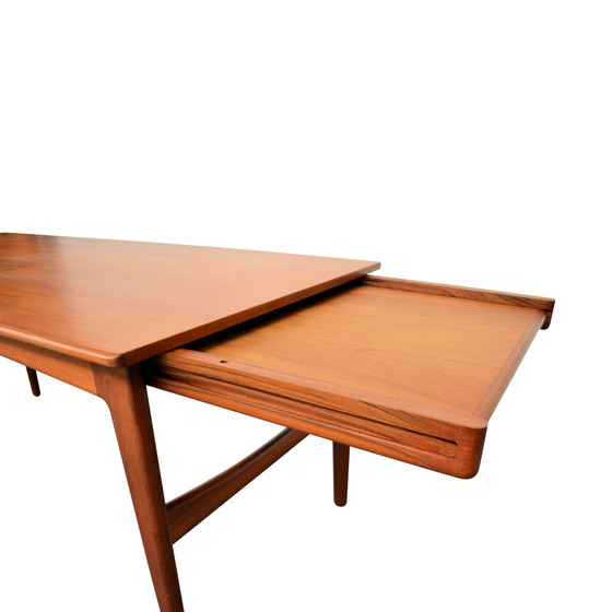 Image 1 of Vintage Deens design Knud Andersen teak uitschuifbare eettafel