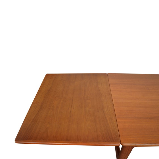 Image 1 of Vintage Deens design Knud Andersen teak uitschuifbare eettafel
