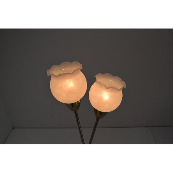 Image 1 of Vintage vloerlamp in glas, keramiek en staal van Kamenicky Senov, Tsjecho-Slowakije 1960,