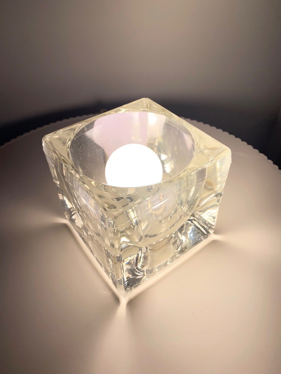 Image 1 of Vintage Duitse Peill & Putzler ijsblokjes tafellamp uit de jaren 1970