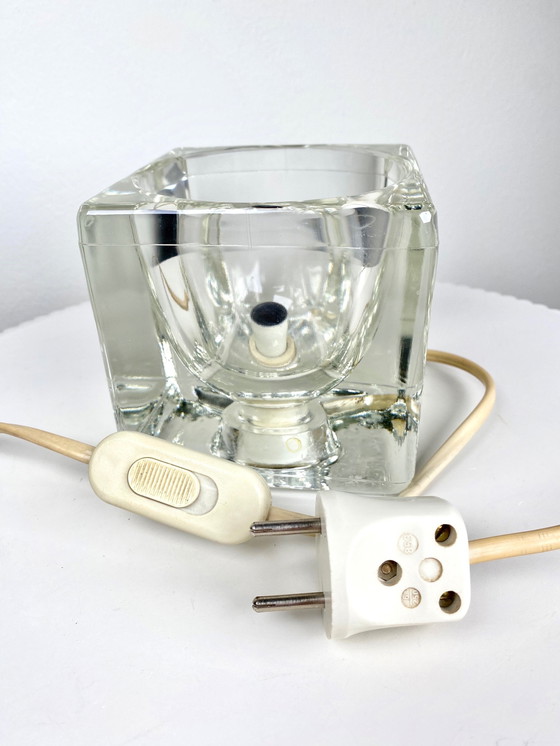 Image 1 of Vintage Duitse Peill & Putzler ijsblokjes tafellamp uit de jaren 1970