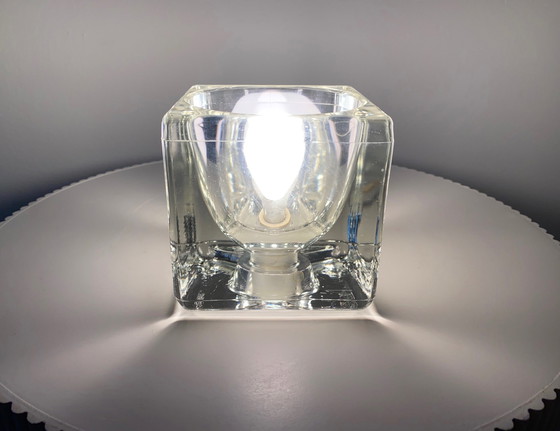 Image 1 of Vintage Duitse Peill & Putzler ijsblokjes tafellamp uit de jaren 1970