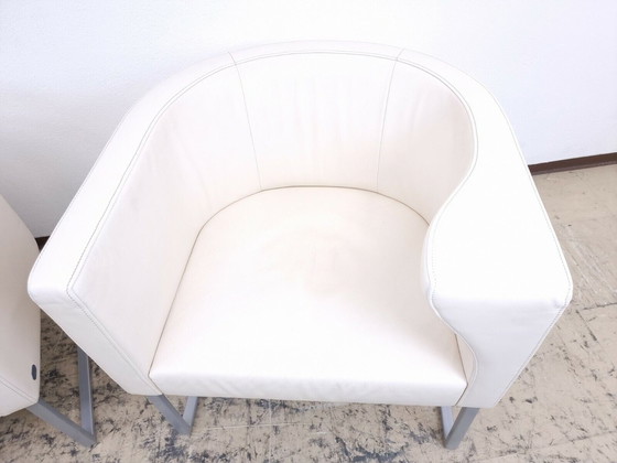 Image 1 of De Sede ds 207 fauteuil design fauteuil echt lederen fauteuil in kleur crème wit #0008