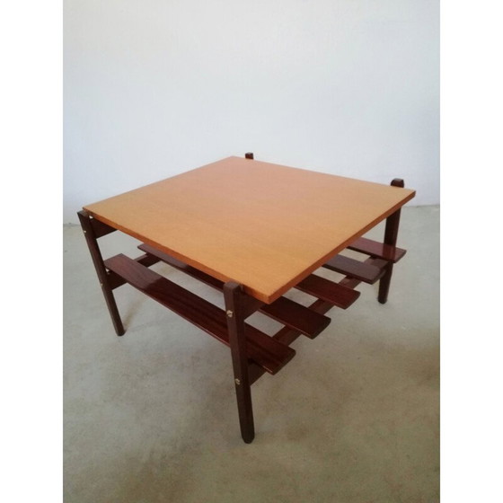 Image 1 of Scandinavische vintage salontafel van teak en eiken, 1960