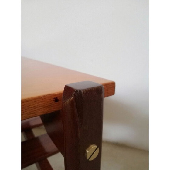 Image 1 of Scandinavische vintage salontafel van teak en eiken, 1960