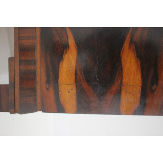 Image 1 of Vintage Art Deco vitrinekast van rozenhout en glas, Tsjecho-Slowakije jaren 1930