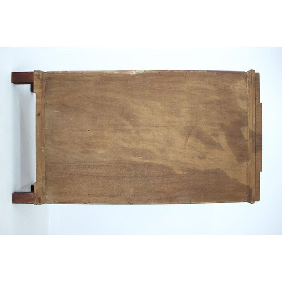 Image 1 of Vintage Art Deco vitrinekast van rozenhout en glas, Tsjecho-Slowakije jaren 1930