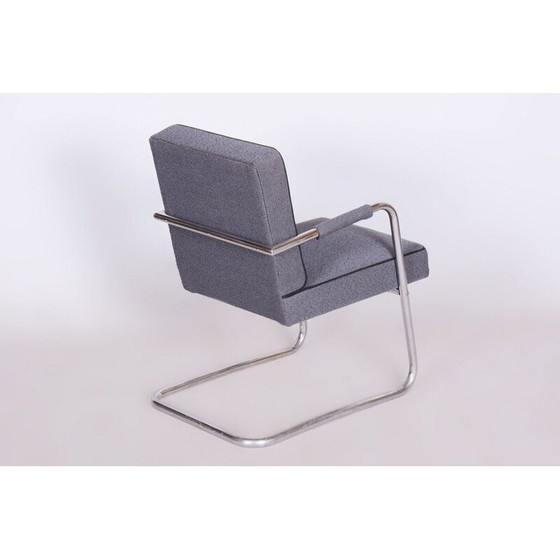 Image 1 of Vintage Bauhaus fauteuil in chroomstaal van Karel Josef Říha voor F. Bobek, Tsjecho-Slowakije 1930