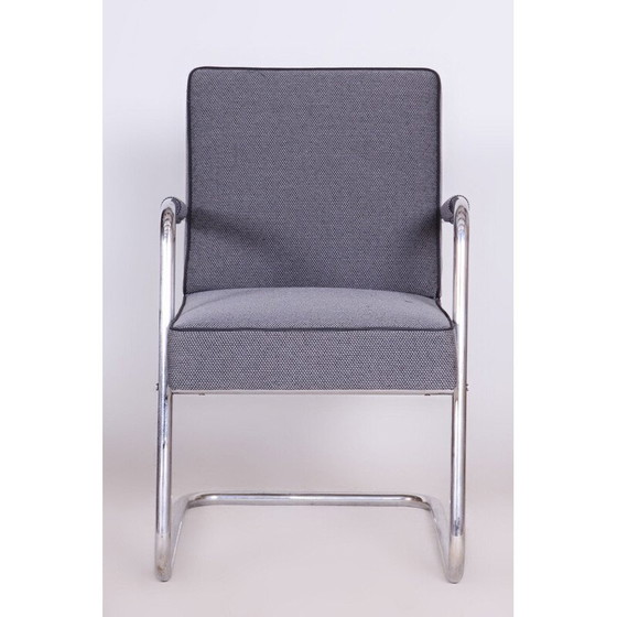 Image 1 of Vintage Bauhaus fauteuil in chroomstaal van Karel Josef Říha voor F. Bobek, Tsjecho-Slowakije 1930