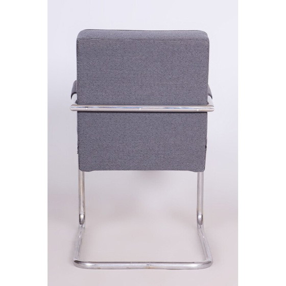 Image 1 of Vintage Bauhaus fauteuil in chroomstaal van Karel Josef Říha voor F. Bobek, Tsjecho-Slowakije 1930