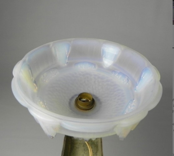 Image 1 of Art deco wandlamp met opalescent glas, jaren '30