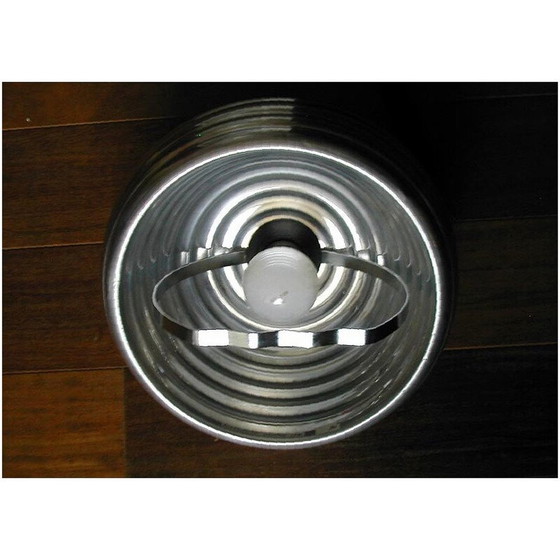 Image 1 of Italiaanse aluminium hanglamp - 1970