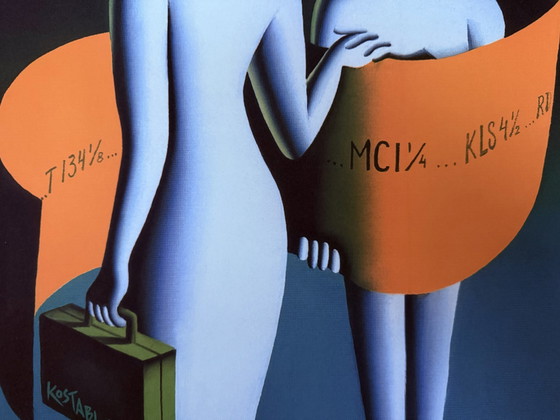 Image 1 of Mark Kostabi: Lithografie Gesigneerd En 60/100 Genummerd. 