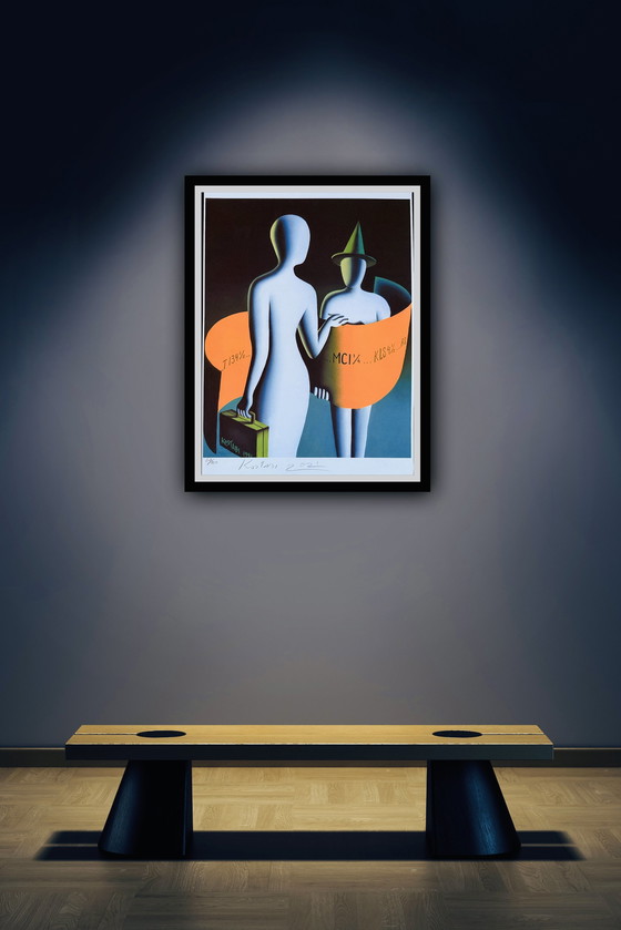 Image 1 of Mark Kostabi: Lithografie Gesigneerd En 60/100 Genummerd. 