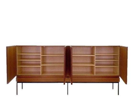 Image 1 of Vintage B60 teak sideboard highboard van Dieter Waeckerlin voor Behr