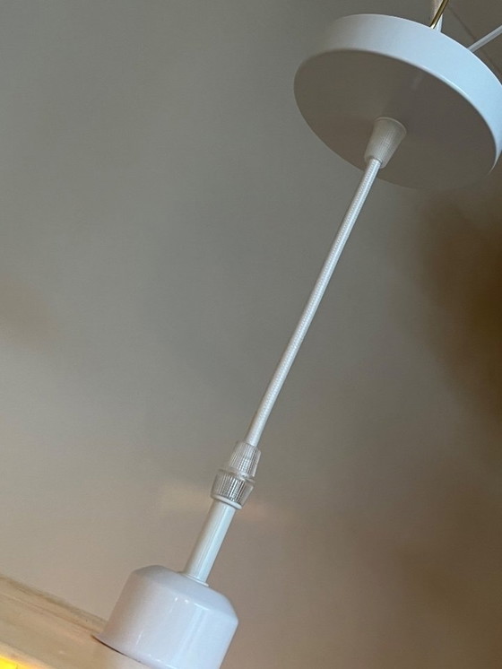 Image 1 of Set Van 2 Capiz Parelmoer Hanglampen Opaline 