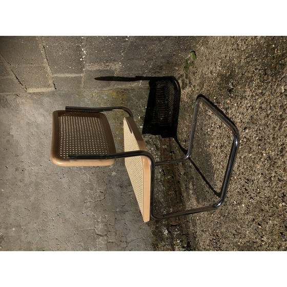 Image 1 of Set van 4 vintage b32 cesca beukenhouten stoelen van Marcel Breuer, Italië