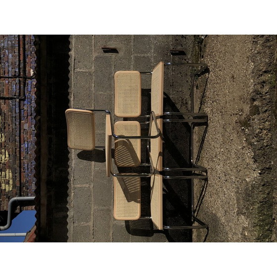 Image 1 of Set van 4 vintage b32 cesca beukenhouten stoelen van Marcel Breuer, Italië