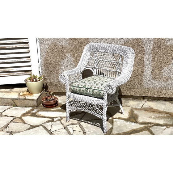 Image 1 of Vintage rotan kinderfauteuil, 1980