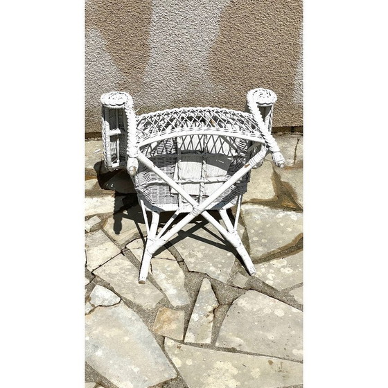 Image 1 of Vintage rotan kinderfauteuil, 1980