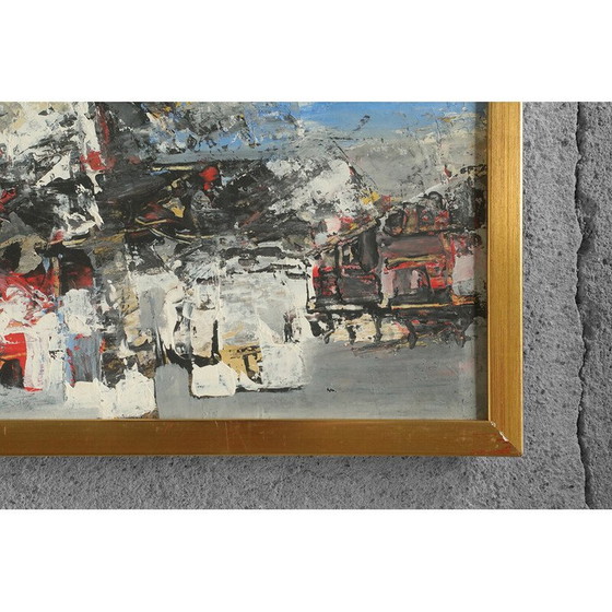 Image 1 of Vintage olieverf op board van Nils Böcklin, jaren 1960