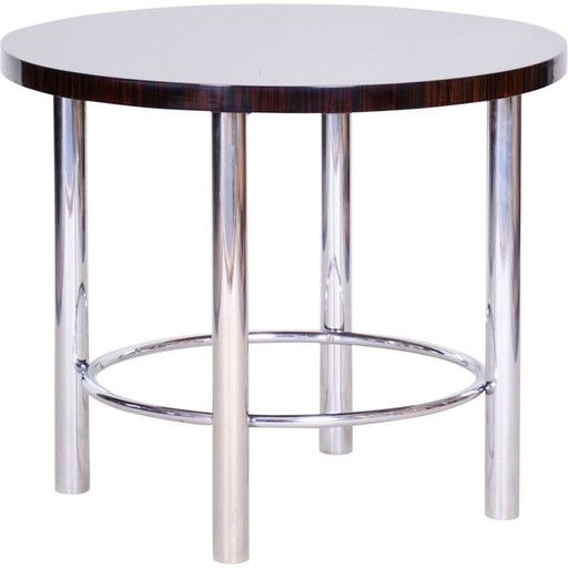 Vintage art deco salontafel van ebbenhout voor Mucke Melder, 1930