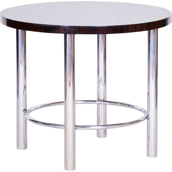 Image 1 of Vintage art deco salontafel van ebbenhout voor Mucke Melder, 1930