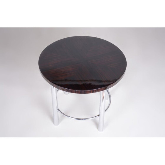 Image 1 of Vintage art deco salontafel van ebbenhout voor Mucke Melder, 1930