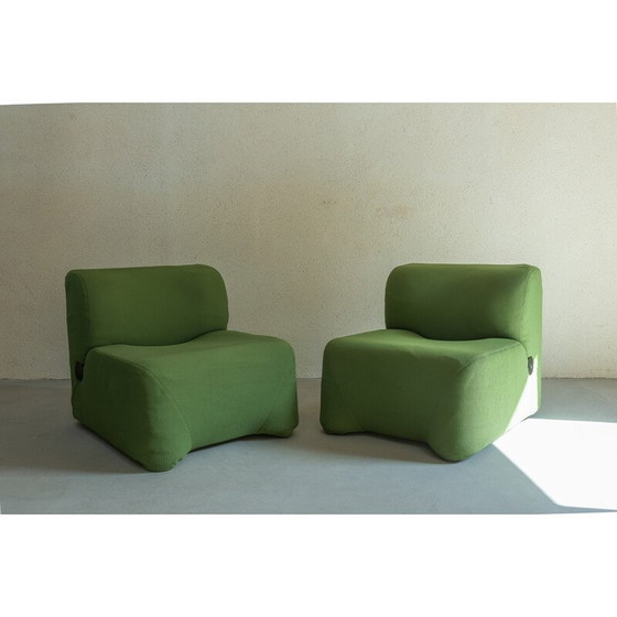 Image 1 of Paar vintage "Bubble" fauteuils van Carlo Bartoli, 1966