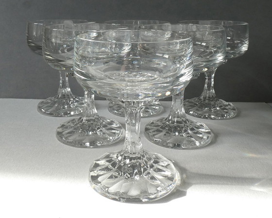 Image 1 of 6 zware champagneglazen, kristal, Villeroy & Boch, Connaisseur serie