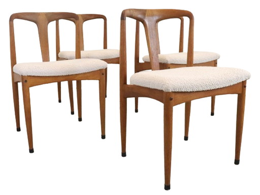 4x Johannes Andersen voor Uldum Juliana stoelen 'Dyrepark' vintage