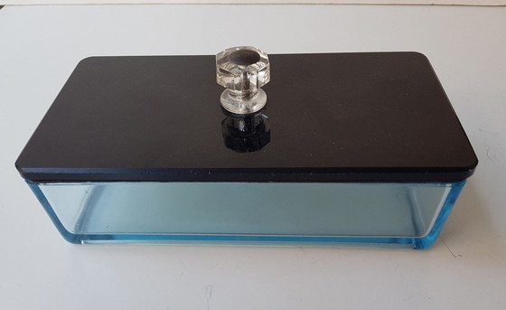 Image 1 of Art Deco Glazen Doosdeksel