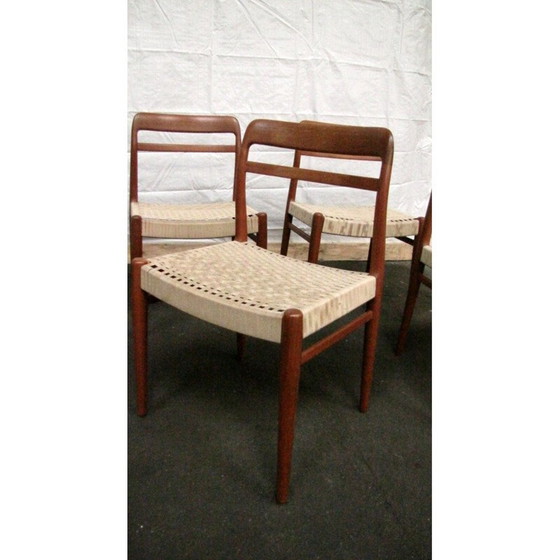 Image 1 of Set van 6 vintage eetkamerstoelen, Deens 1960