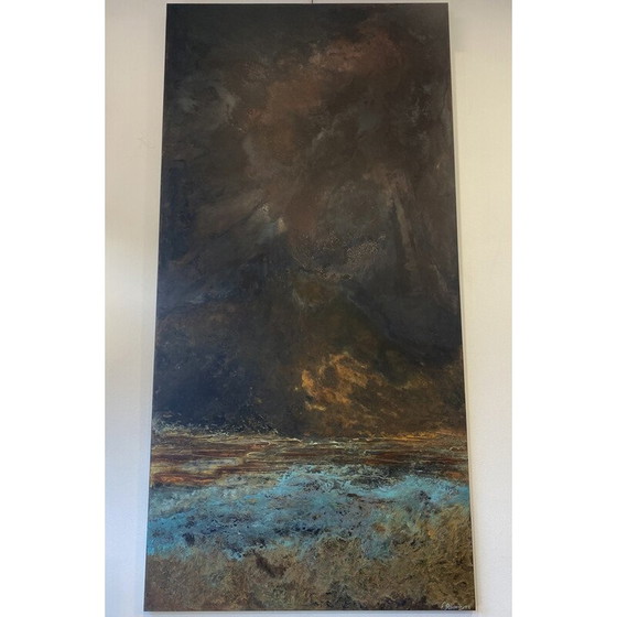 Image 1 of Vintage schilderij "Infinite I" van Frédérique Domergue