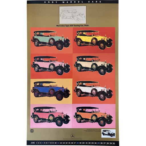 Andy Warhol Cars vintage kalender voor Mercedes Benz