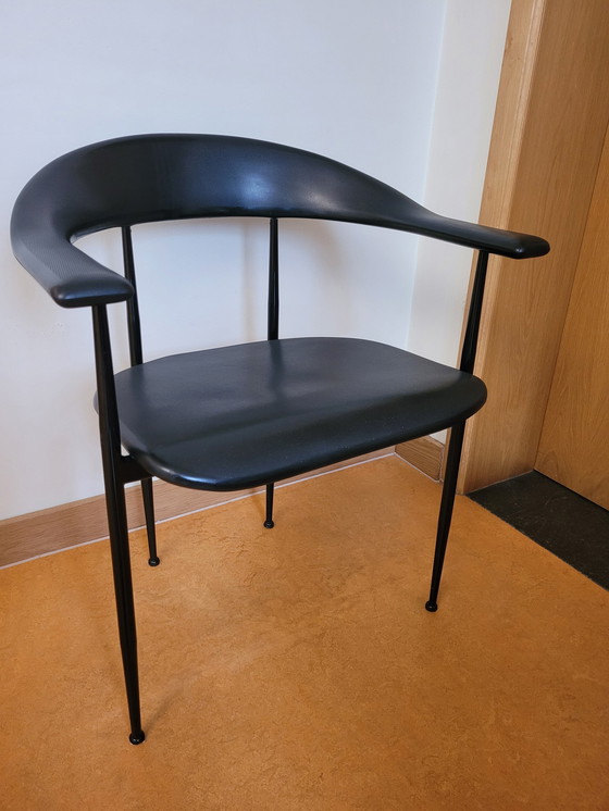 Image 1 of 4xVintage Eetkamerstoelen Fasem P70 Giancarlo Vengi